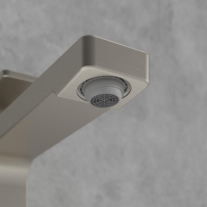 Baterie înaltă pentru lavoar Villeroy&Boch, Architectura Square, cu ventil click-clack, brushed nickel